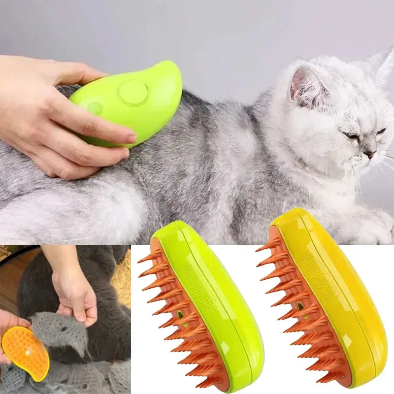 Electric steam cleaning brush for pets